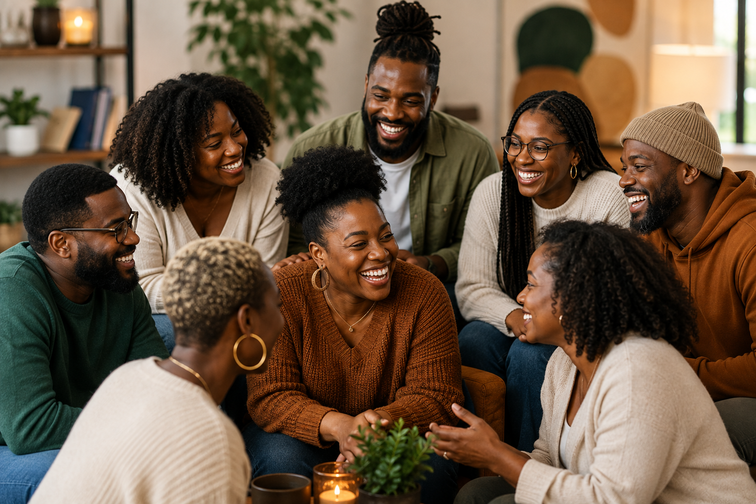 Community members connecting